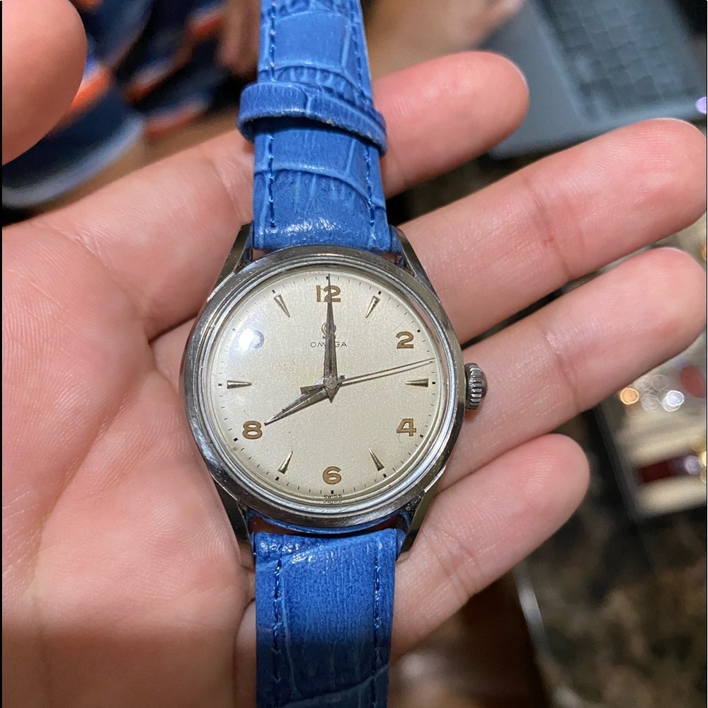 vintage gents omega hand wound wristwatch cal 420